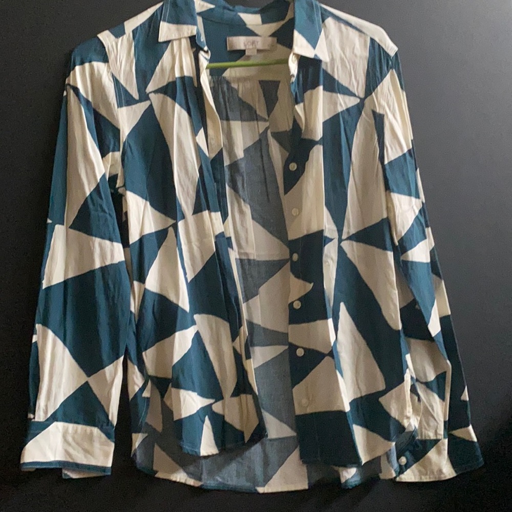 Button down geometric Loft shirt